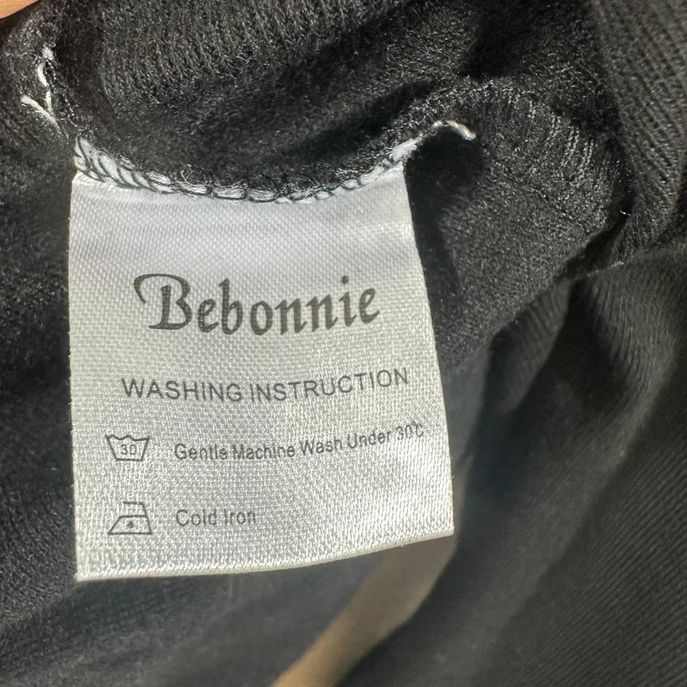 Bebonnie Buffalo Check Long Slv Cowl Neck Warm Splicing Tunic Top with Buttons - Picture 12 of 14